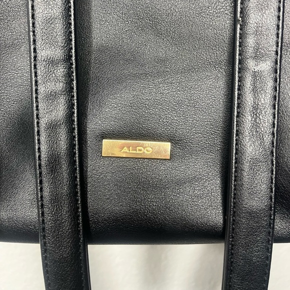 ALDO Black Backpack Purse with Gold & Pearl Details 🎒✨ - Picture 5 of 7